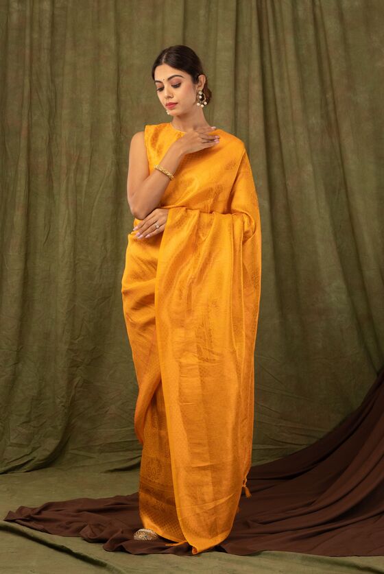 Yellow Zari Woven Kanjivaram Silk Saree