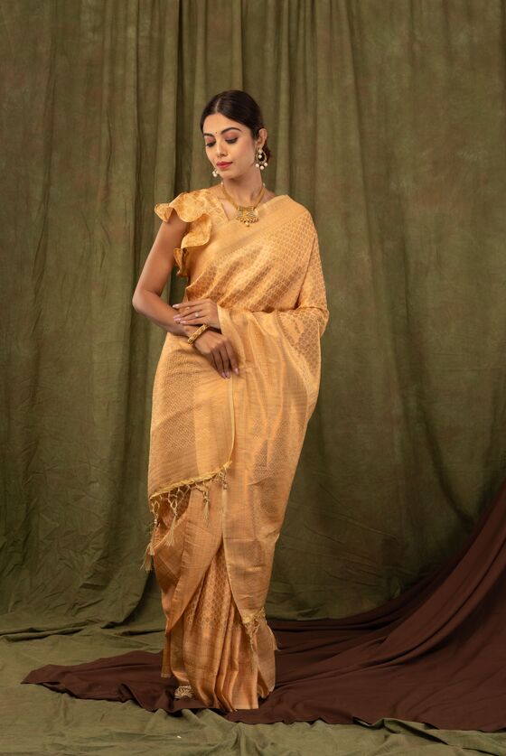 Yellow Zari Woven Kanjivaram Silk Saree