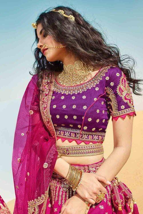 Purple Designer Wedding Lehenga