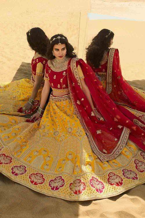 Yellow Designer Wedding Lehenga