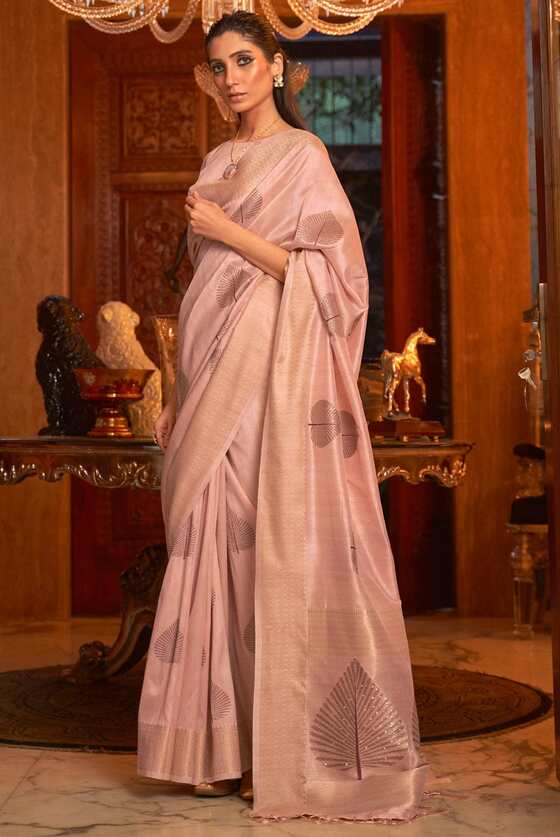 Daisy Pink Banarasi Saree