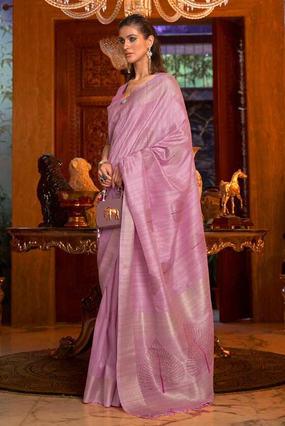 Blush Purple Banarasi Saree