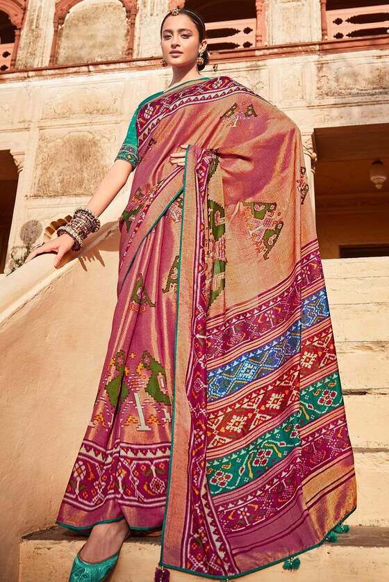 Magenta Purple Brasso Saree