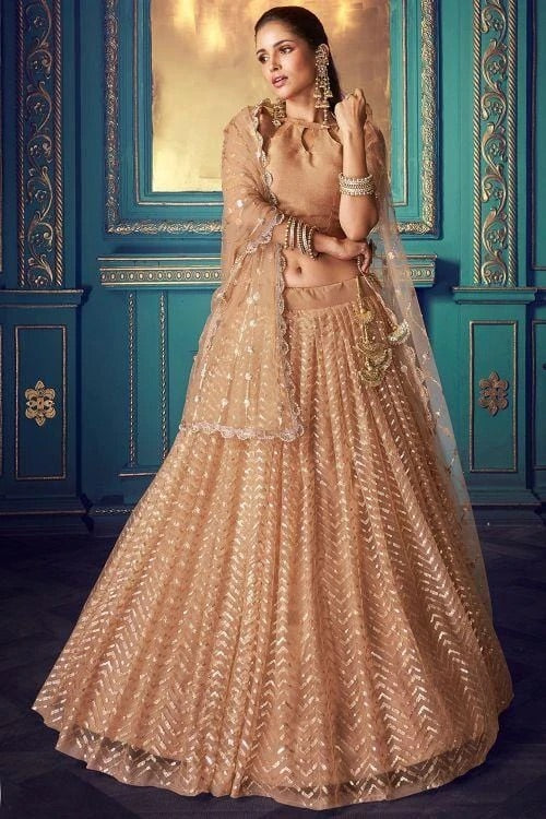 Golden Beautiful and Trendy Lehenga