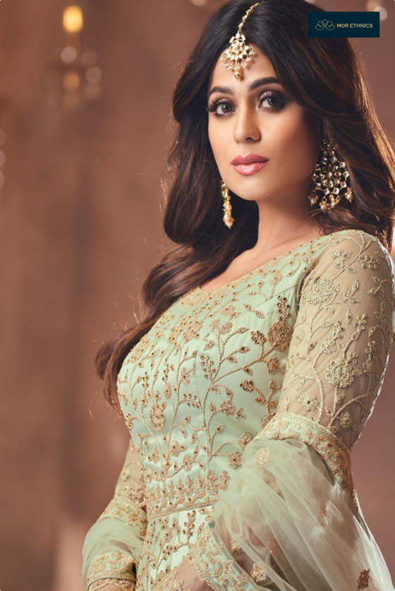 Pistachio Green Anarkali for Festivals