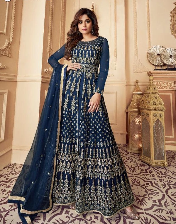 Readymade Navy Blue  Long Dress