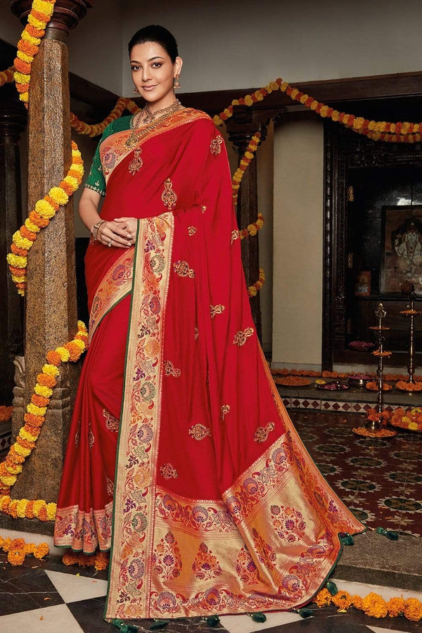 Red Zari Woven Paithani Saree