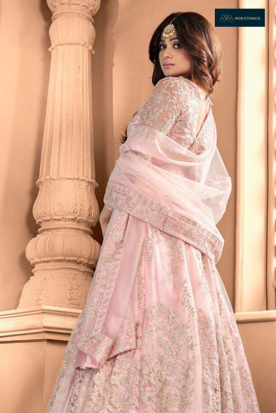 Pink Semi Stitched Anarkali for Festivals