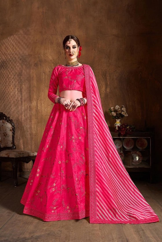 Hot Pink Exclusive Party Wear Lehenga