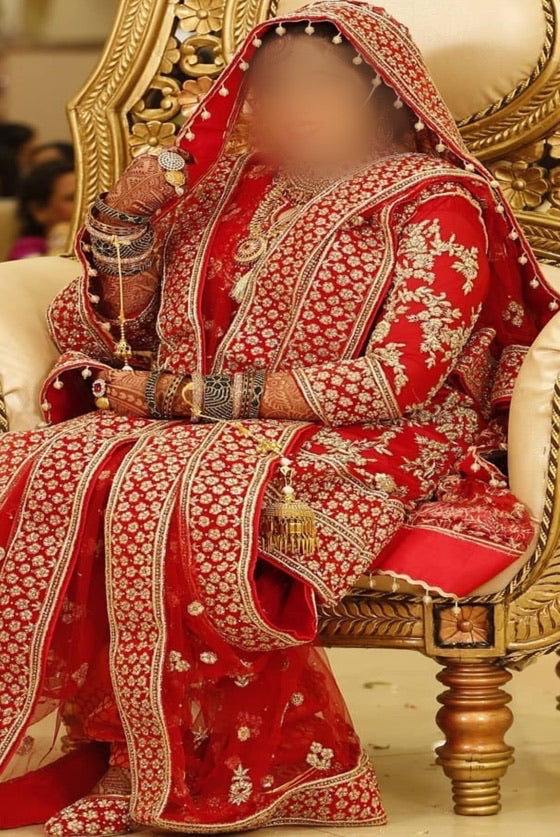 Chilli Red Bridal Khadadupatta