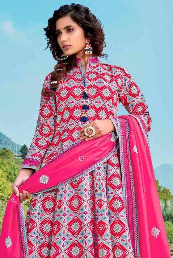 Magenta Pink Anarkali Dress